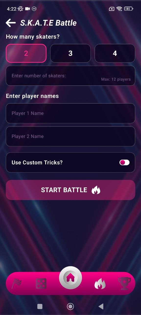 Progress and achievements screen